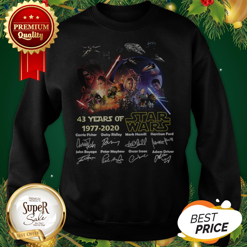 Official 43 Years Of Star Wars 1977 2020 Signature Shirt - Image 4