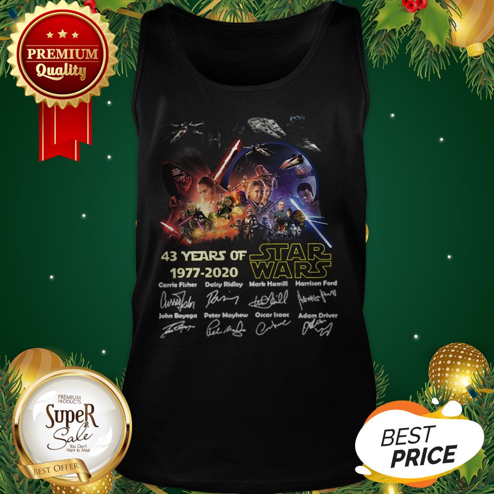 Official 43 Years Of Star Wars 1977 2020 Signature Shirt - Image 3