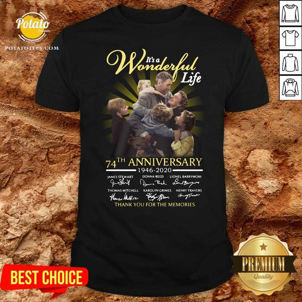 Official It’s A Wonderful Life 74th Anniversary 1946 2020 Thank You For The Memories Signatures Shirt