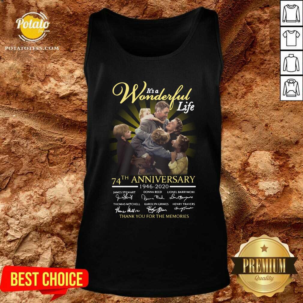 Official It’s A Wonderful Life 74th Anniversary 1946 2020 Thank You For The Memories Signatures Shirt - Image 3