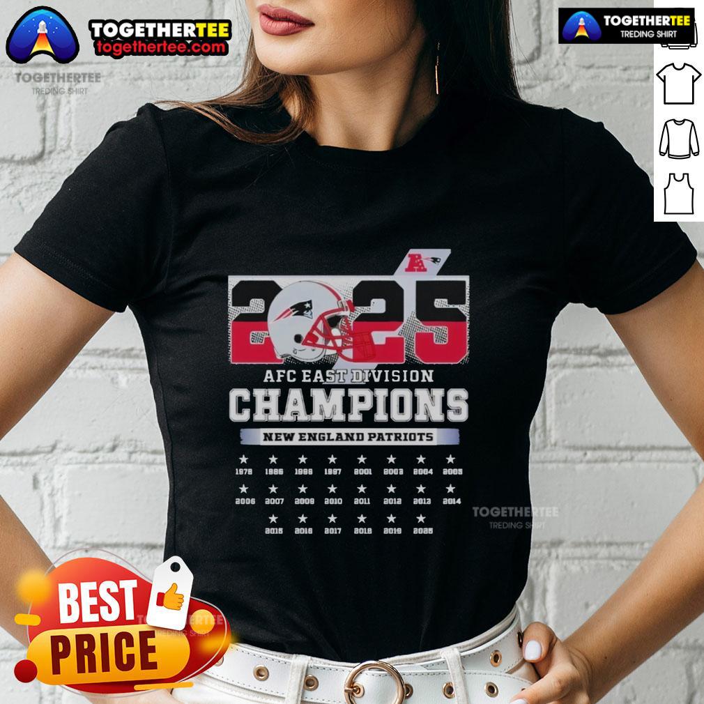 Nice 2025 AFC South Division Champions New England Patriots T-Shirt - Image 3