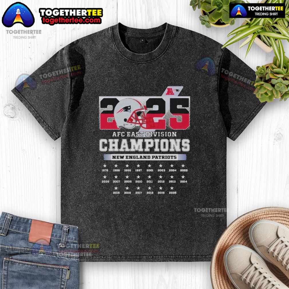 Nice 2025 AFC South Division Champions New England Patriots T-Shirt - Image 6
