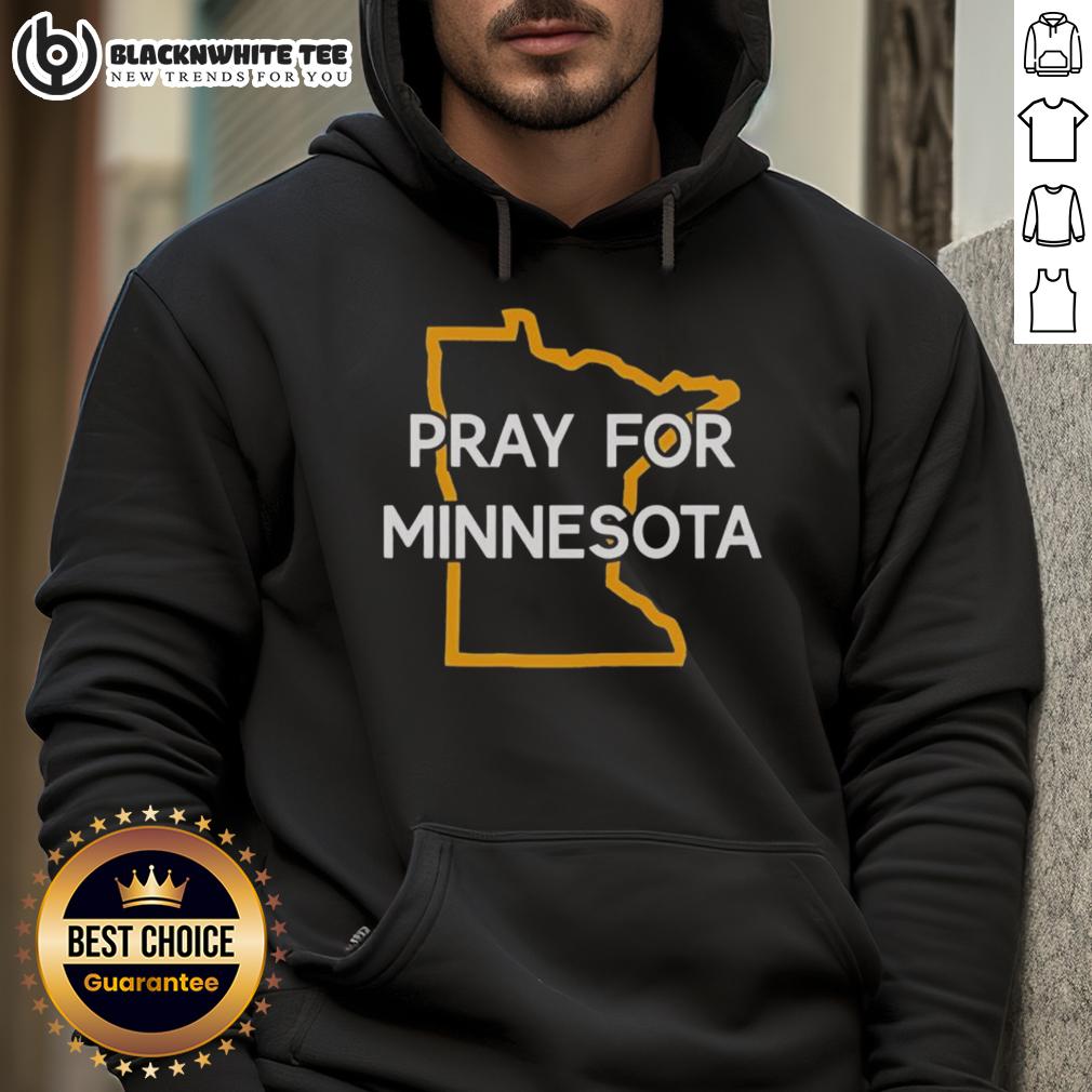 Top Pray For Minnesota State Outline T-Shirt - Image 2