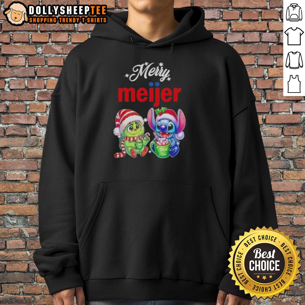 Original Grinch And Stitch X Meijer Merry Christmas T-Shirt - Image 2