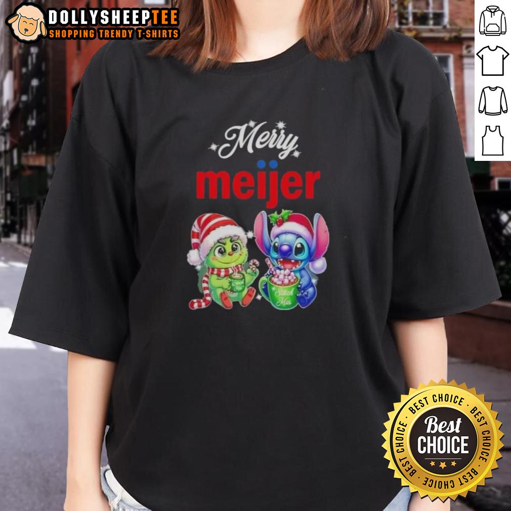 Original Grinch And Stitch X Meijer Merry Christmas T-Shirt - Image 3