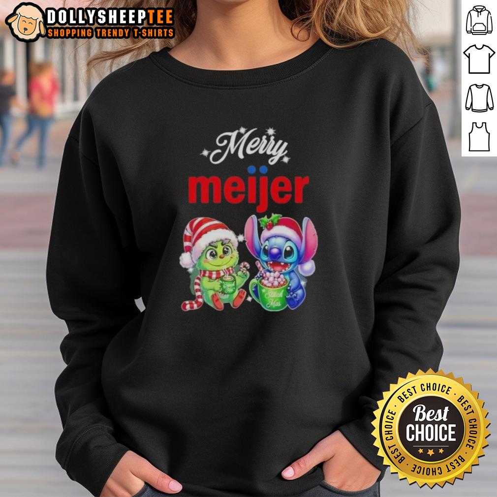 Original Grinch And Stitch X Meijer Merry Christmas T-Shirt - Image 5