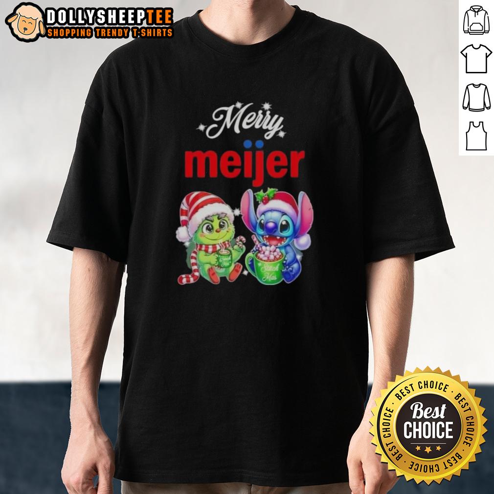 Original Grinch And Stitch X Meijer Merry Christmas T-Shirt