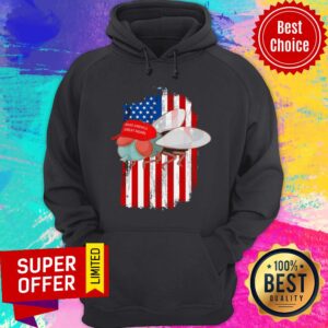 Alternative view of Funny American Flag Make America Great Again FLies Shirt