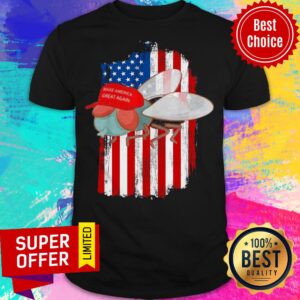 Funny American Flag Make America Great Again FLies Shirt
