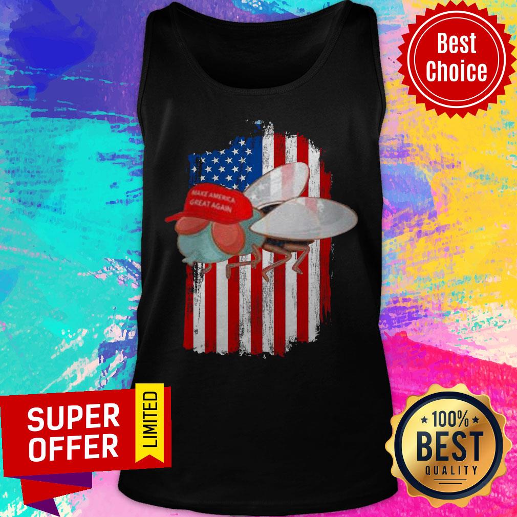 Funny American Flag Make America Great Again FLies Shirt - Image 4