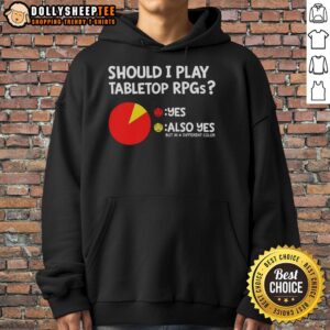 Alternative view of Good Should I Play Tabletop RPGS Also Yes But In A Different Color Dungeons And Dragons T-Shirt
