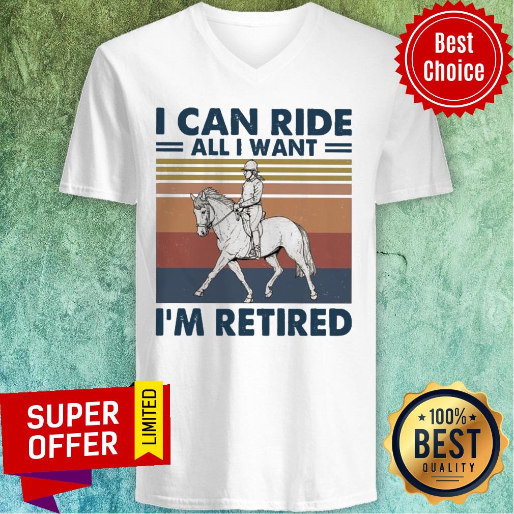I Can Ride All I Want I’m Retired Vintage Shirt - Image 2