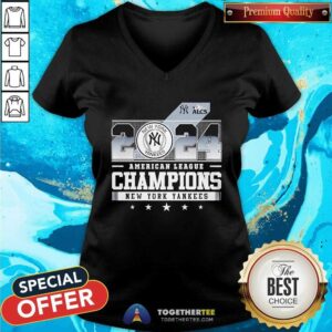 Alternative view of Official New York Yankees 2024 Champions American League T-Shirt
