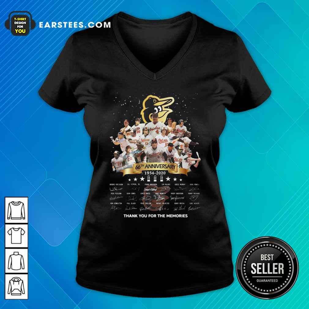 Original Baltimore Orioles 66th Anniversary 1954 2020 Thank You For The Memories Signatures Shirt - Image 3
