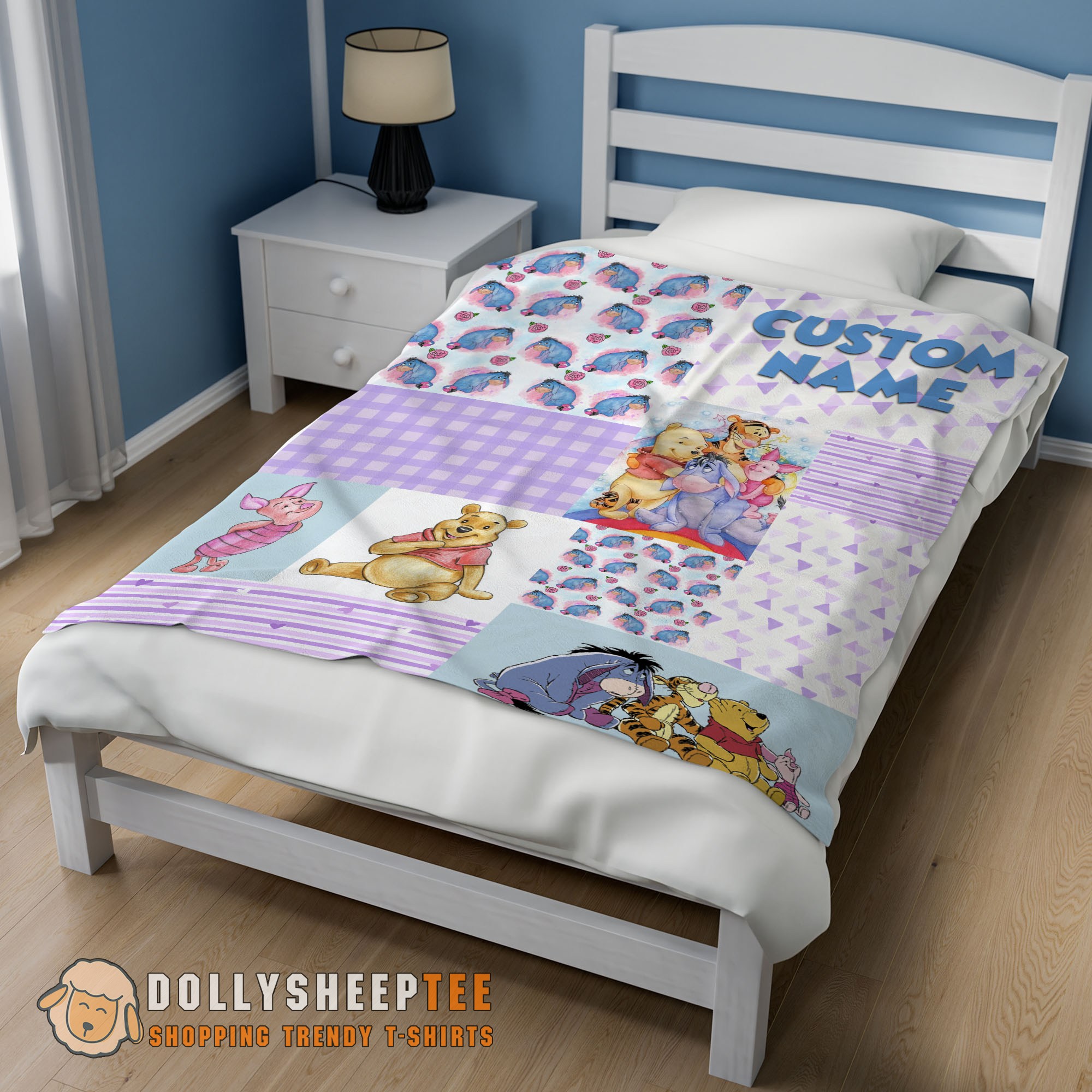 Perfect Disney Winnie The Pooh Friends Collage Poster Blanket Fleece Customized Blanket - Image 2