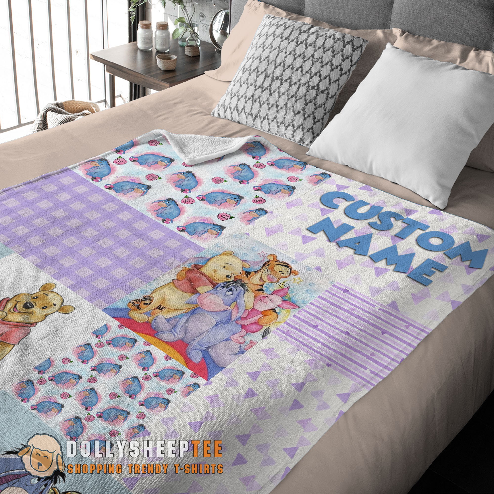 Perfect Disney Winnie The Pooh Friends Collage Poster Blanket Fleece Customized Blanket - Image 3