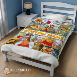 Alternative view of Perfect Disney Winnie The Pooh With Friends Blanket Fleece Customized Blanket