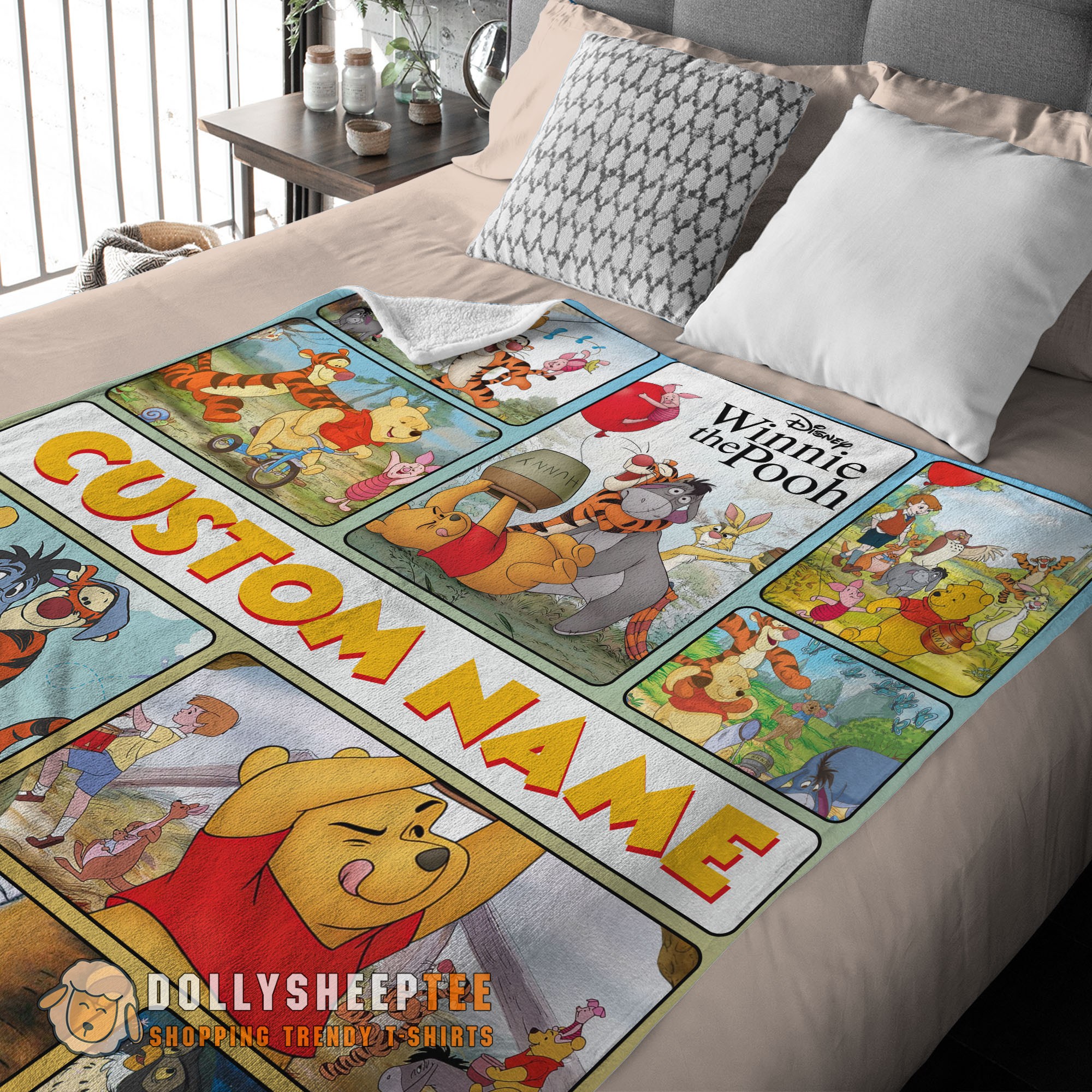 Perfect Disney Winnie The Pooh With Friends Blanket Fleece Customized Blanket - Image 3
