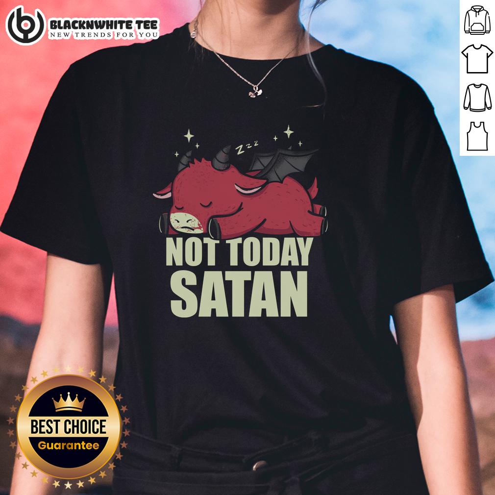 Cute Please Not Today Satan T-Shirt - Image 3