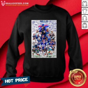 Alternative view of Cute Buffalo Bills Team Football Full Player 2021 Signatures Shirt