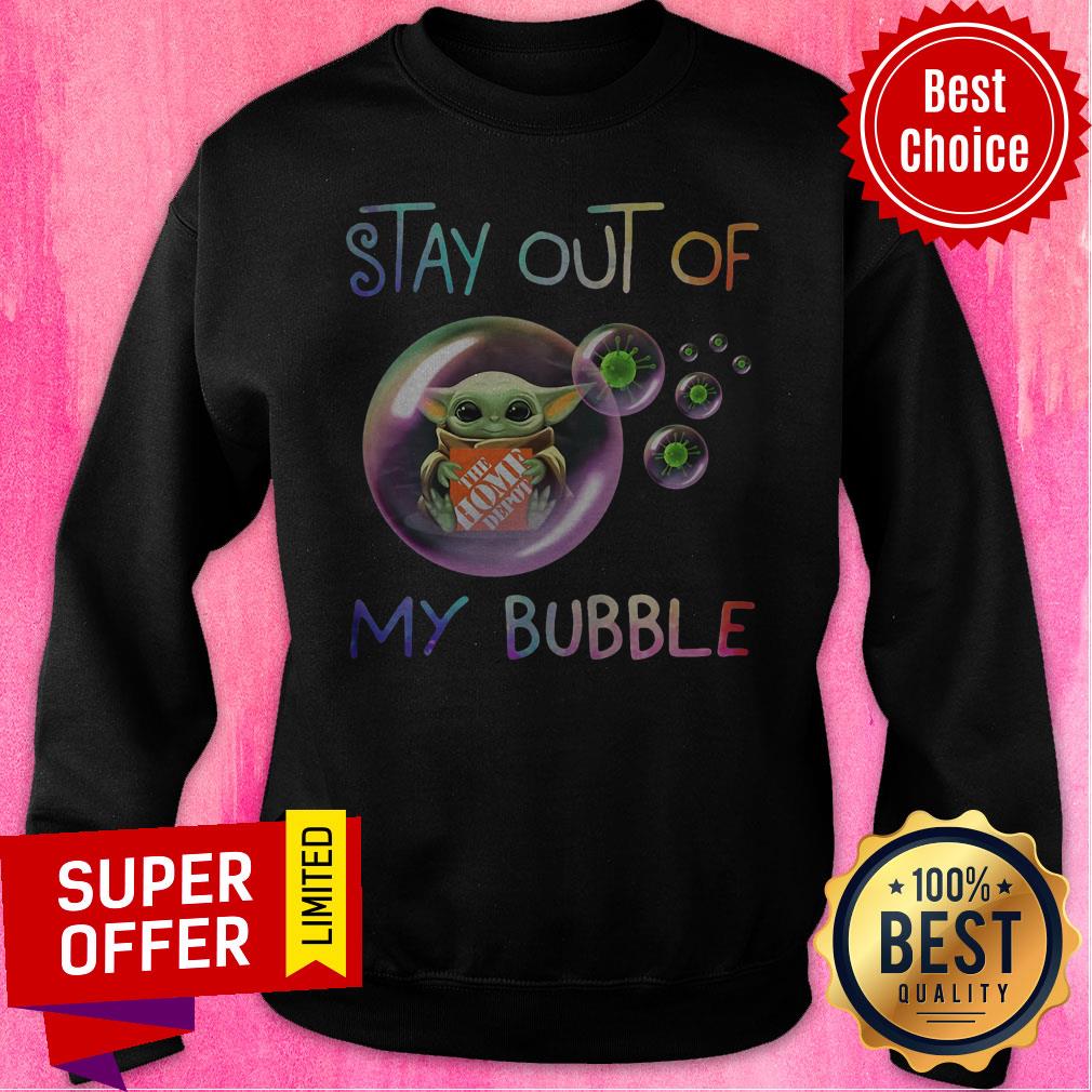 Baby Yoda Hug The Home Depot Stay Out Of My Bubble Coronavirus Shirt - Image 2