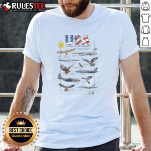 Nice USA Planes Wildlife Of North America Birds Of Prey T-Shirt
