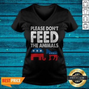 Alternative view of Please Dont Feed The Animals USA Flag Libertarian Fun Gift Shirt