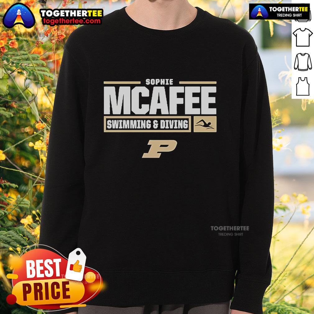 Official Sophie Mcafee Swimming & Diving Purdue Boilermakers T-Shirt - Image 5