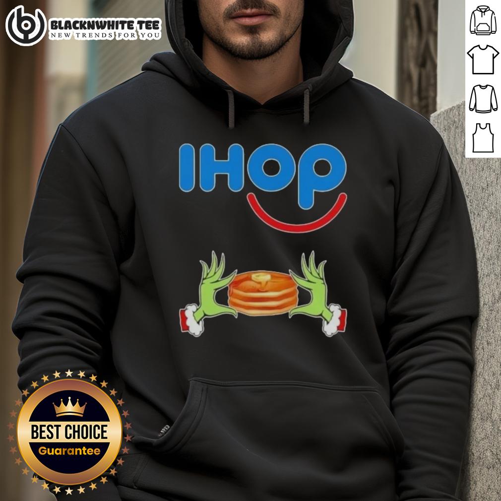 Happy Grinch Hands Love Ihop Merry Christmas T-Shirt - Image 2