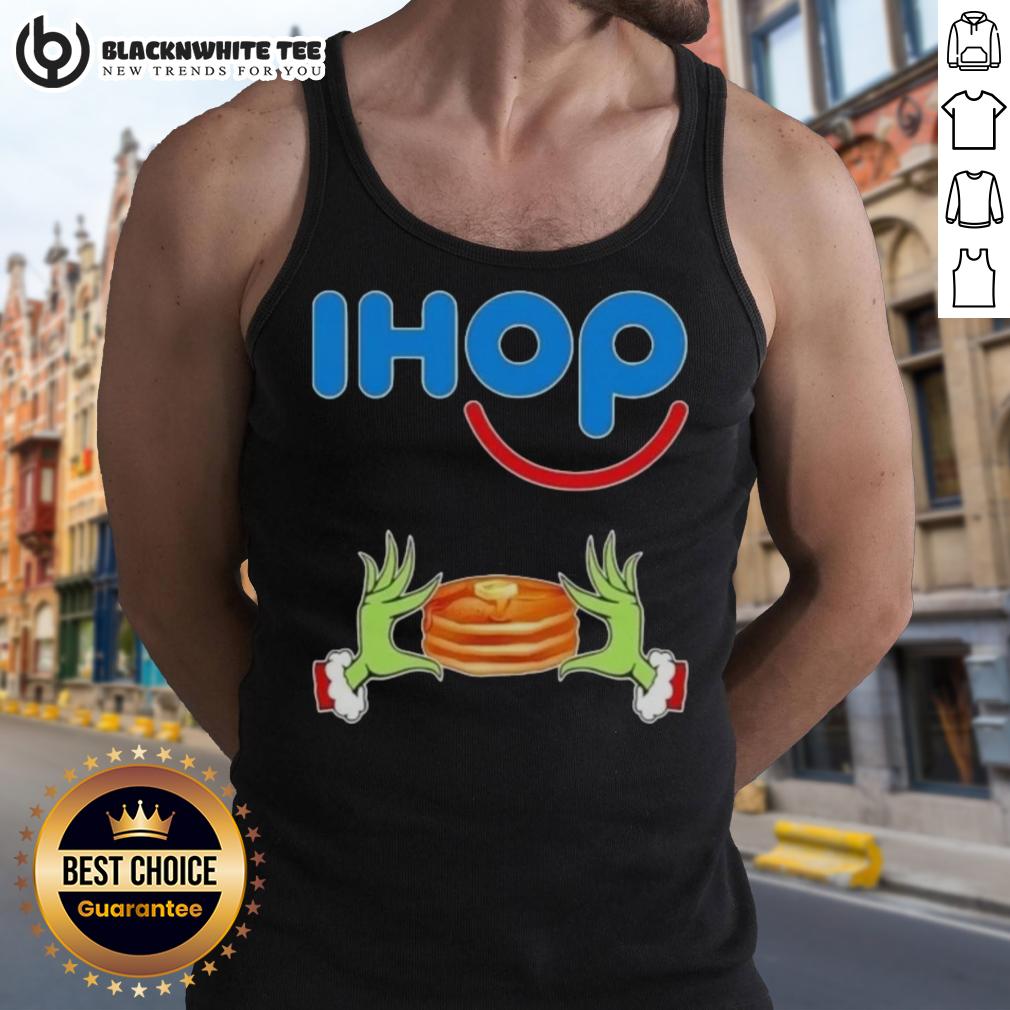 Happy Grinch Hands Love Ihop Merry Christmas T-Shirt - Image 4