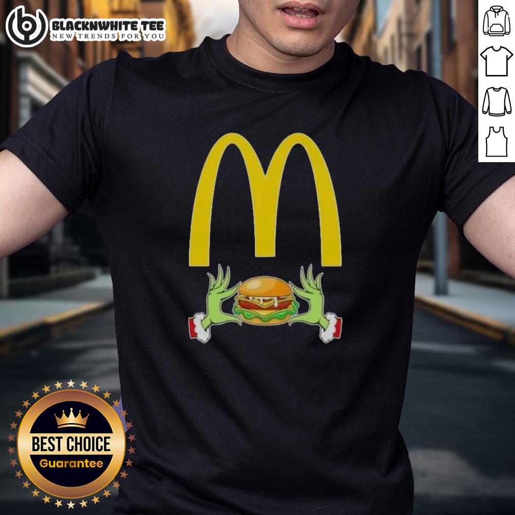 Happy Grinch Hands Love McDonald's Merry Christmas T-Shirt