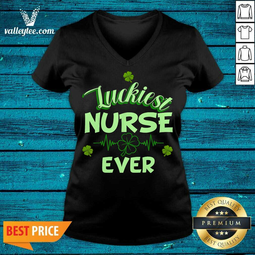 Luxury Luckiest Nurse Ever St Patrick's Day Shirt - Image 3