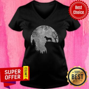 Alternative view of Staffordshire Bull Terrier And Moon Halloween Shirt