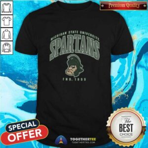 Official Michigan State Spartans Double Header Franklin T-Shirt
