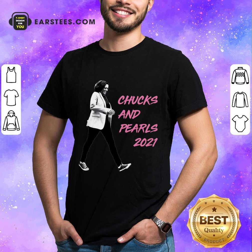 Good Kamala Harris Pink Chucks And Pearls 2021 Shirt