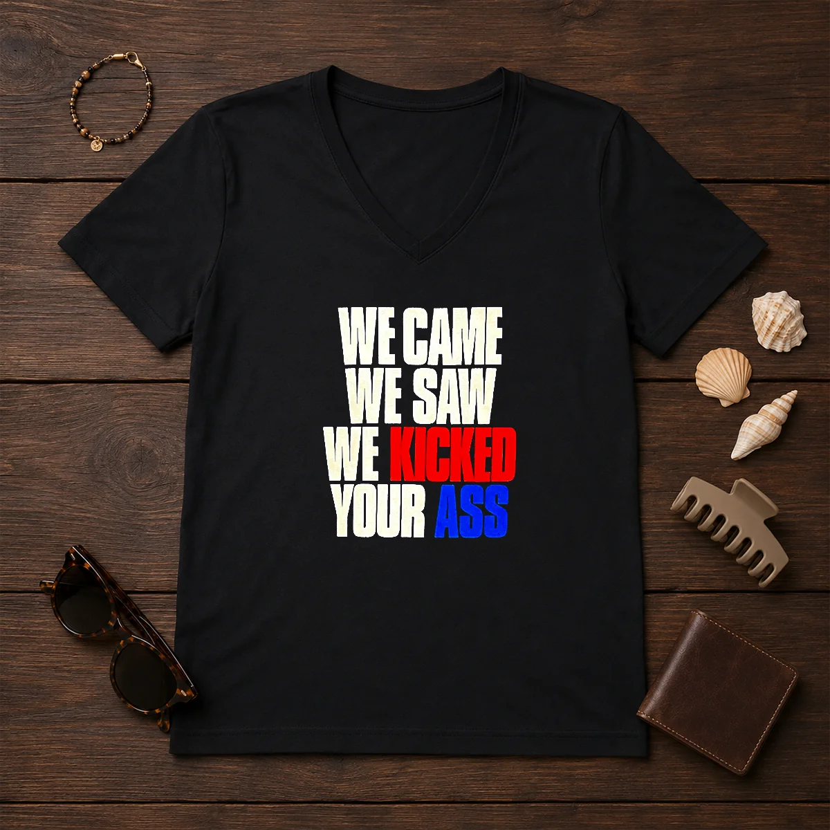 Top We Came We Saw We Kicked Your Ass Shirt - Image 2