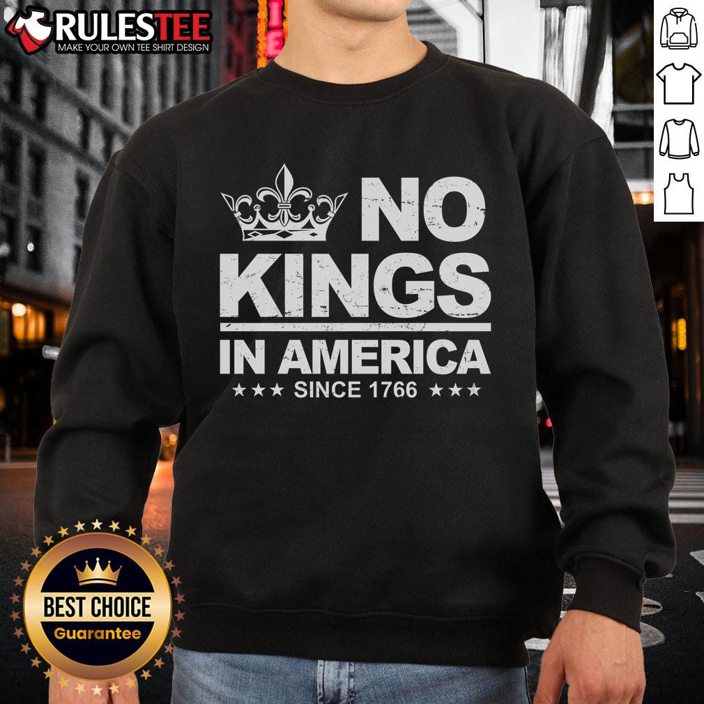 Awesome No Kings In America Vintage Democracy Since 1776 T-Shirt - Image 5