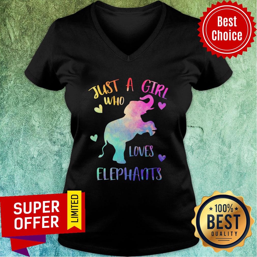 Just A Girl Who Loves Elephants Shirt - Image 3