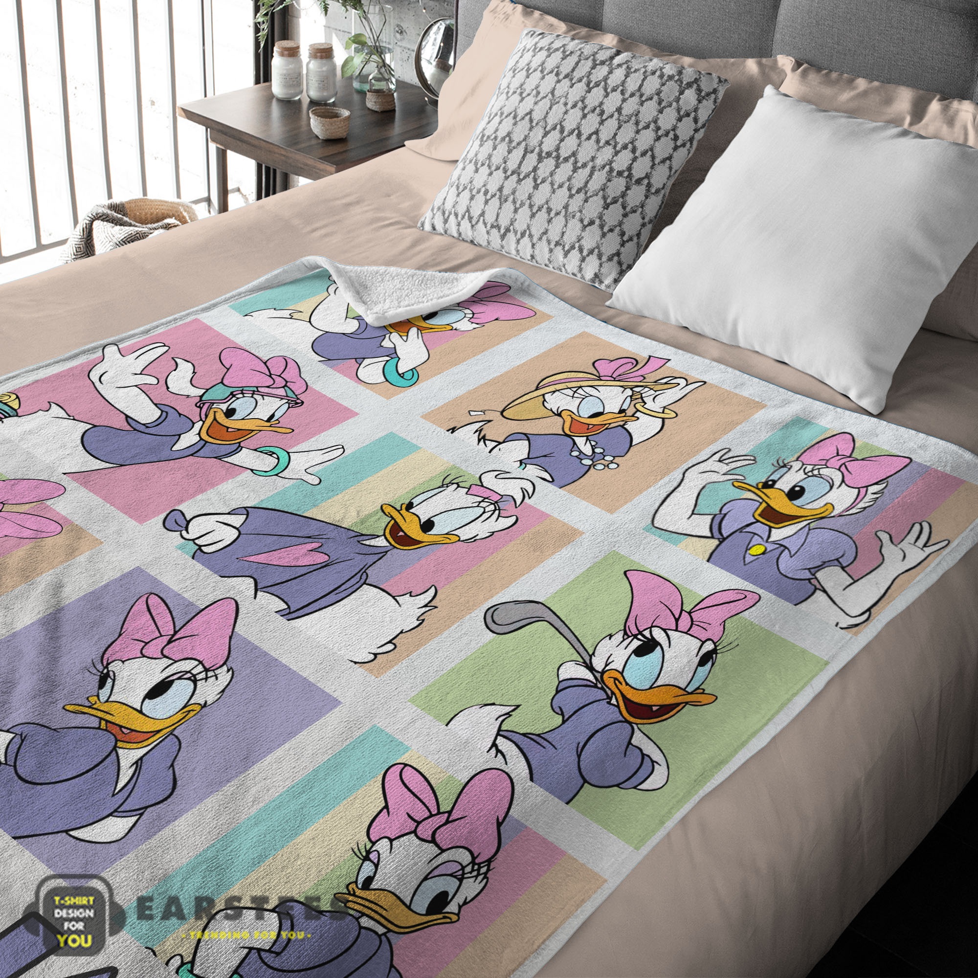 Good Disney Daisy Duck And Friends Daisy Duck Moods Blanket – Customize Blanket - Image 2