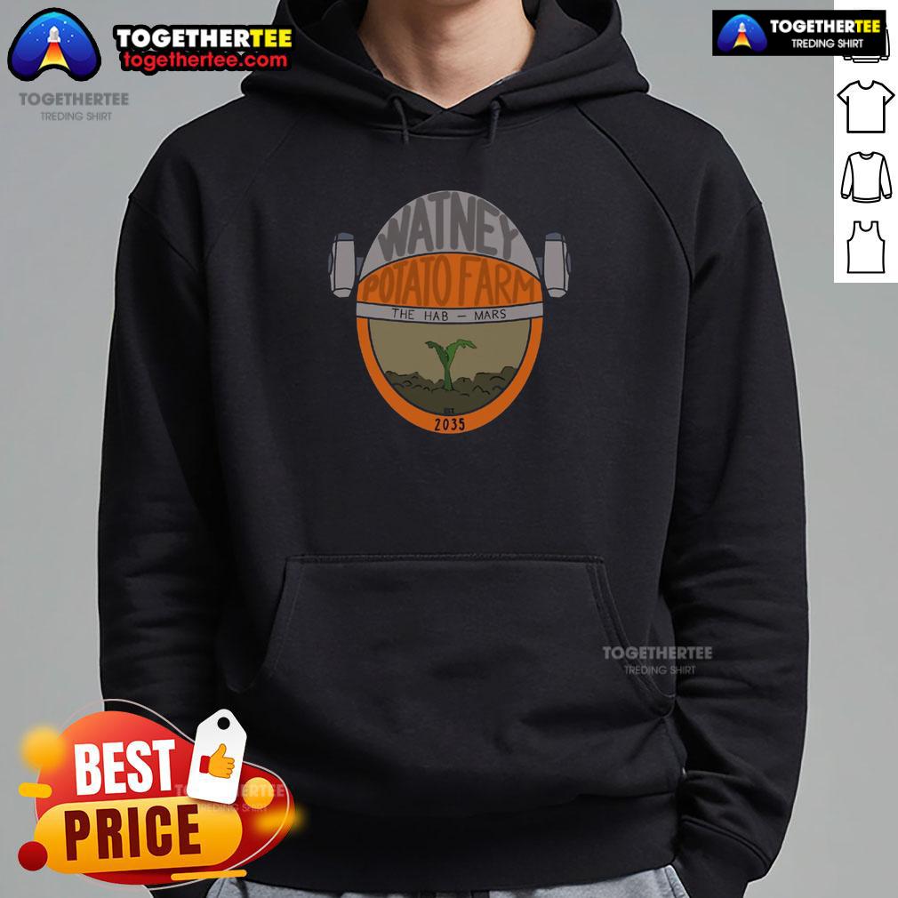 Official Watney Potato Farm The Hab - Mars Est 2035 T-Shirt - Image 2