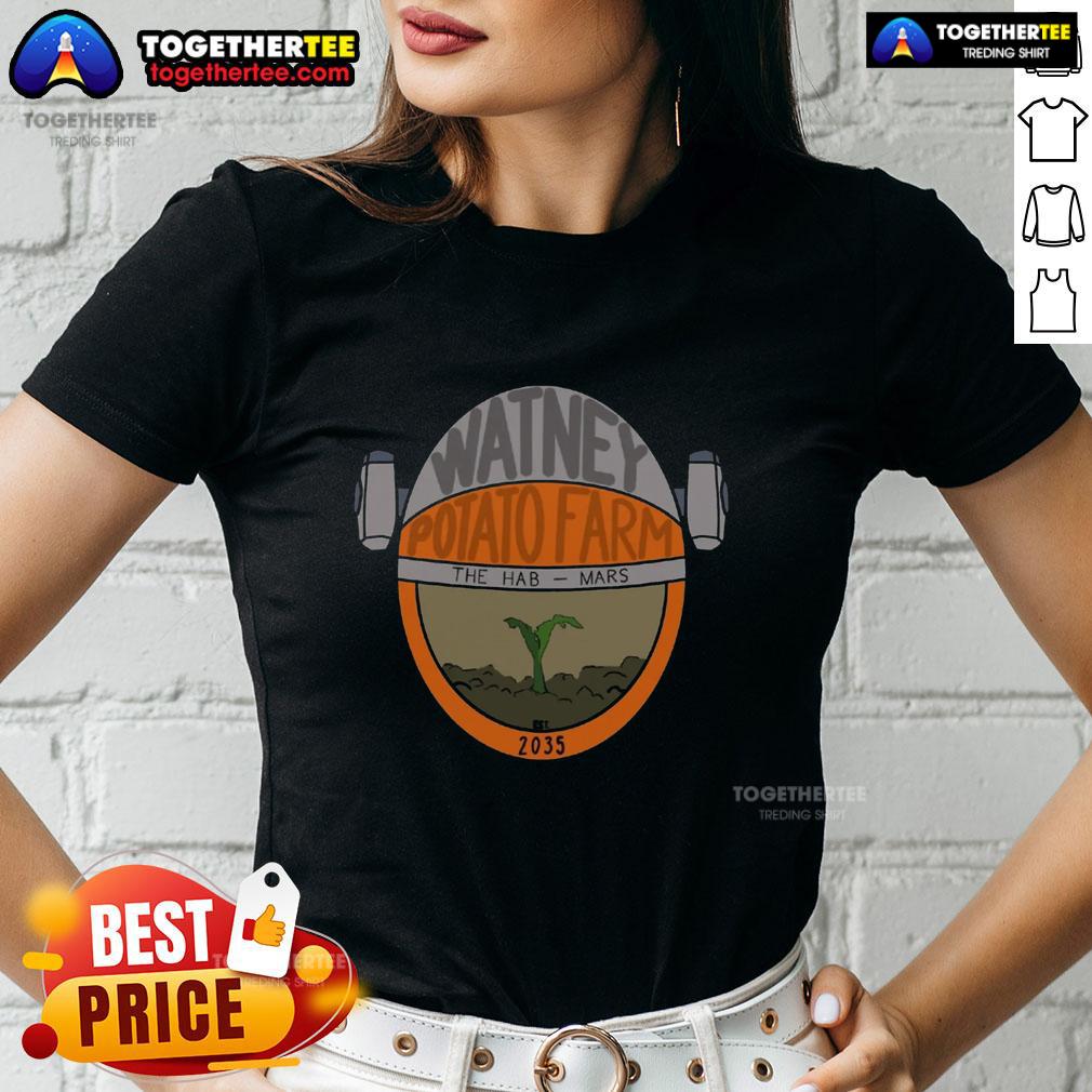 Official Watney Potato Farm The Hab - Mars Est 2035 T-Shirt - Image 3
