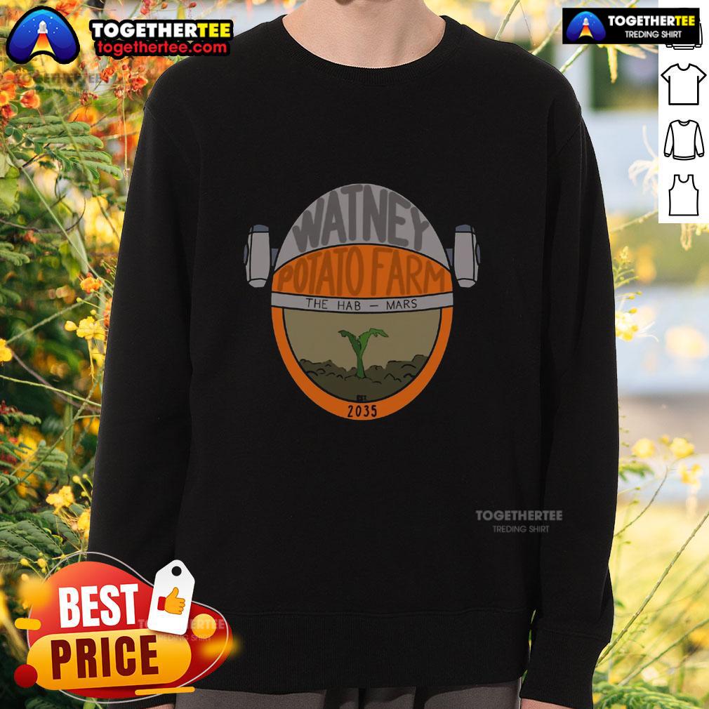 Official Watney Potato Farm The Hab - Mars Est 2035 T-Shirt - Image 5