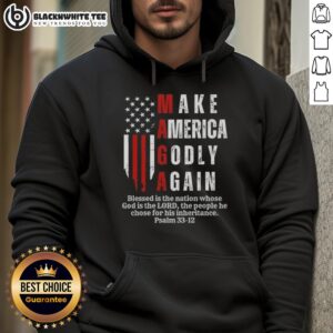Alternative view of Pretty Make America Godly Again USA Flag T-Shirt
