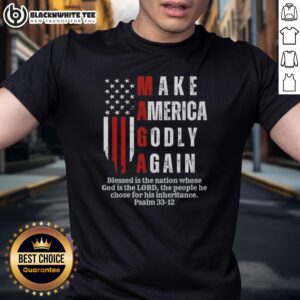 Pretty Make America Godly Again USA Flag T-Shirt