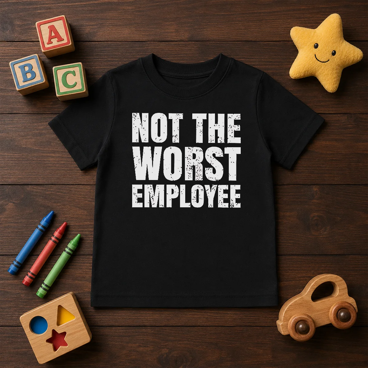Good Distressed Not The Worst Employee Office Shirt - Image 9