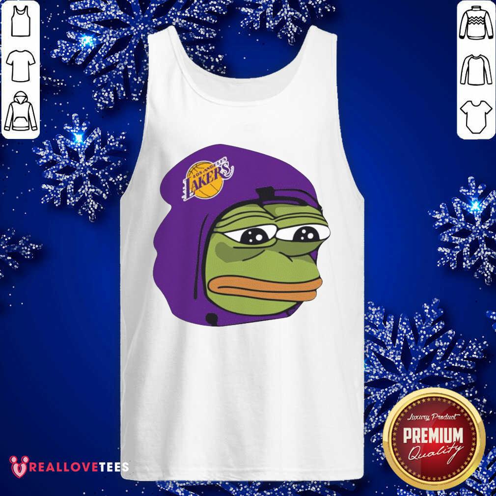 Perfect Los Angeles Lakers Sad Pepe The Frog Shirt - Image 2
