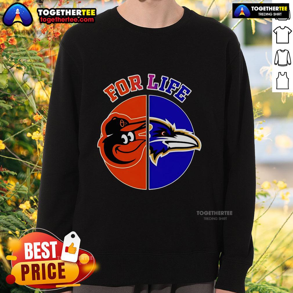 Top Baltimore Ravens And Orioles For Life T-Shirt - Image 5
