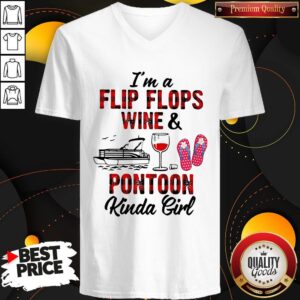 Alternative view of I'm A Flip Flops Wine And Pontoon Kinda Girl Shirt