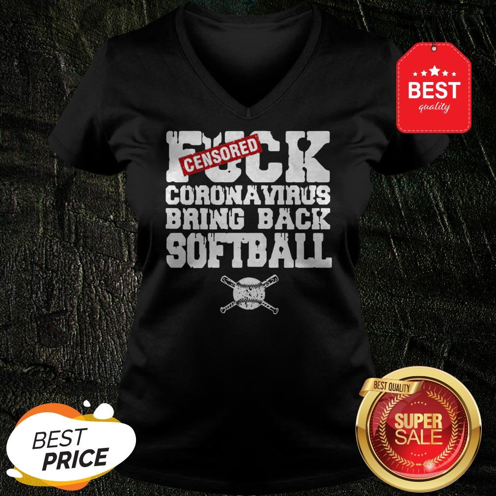 Nice Fuck Coronavirus Bring Back Softball Shirt - Image 2