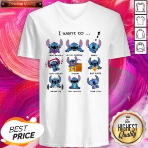 Alternative view of Top Stitch I Want To Read Books Drink Coffee Sleep Listen To Music Travel Shirt